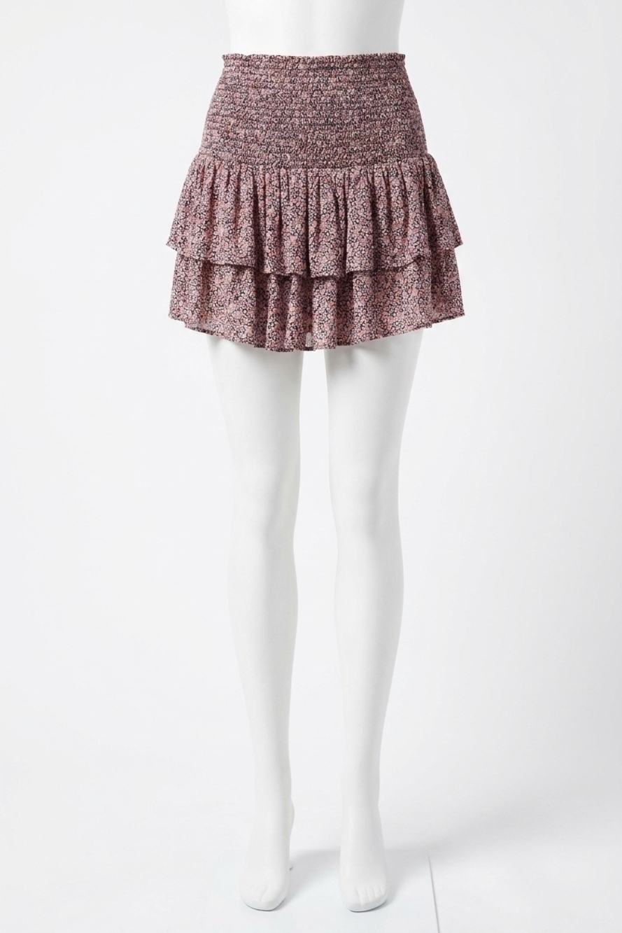 NEW SALTWATER LUXE devi mini skirt in multi-floral garden